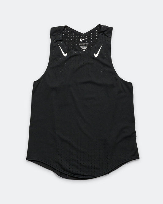 Womens Dri-FIT ADV AeroSwift Running Singlet - Black/White