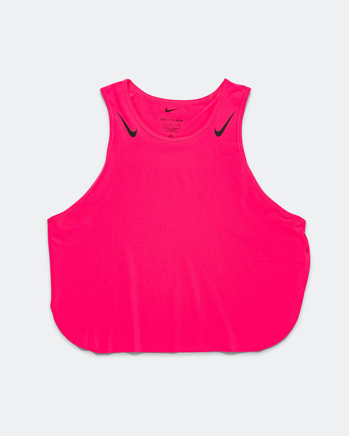 Womens Dri-FIT ADV Cropped Running Tank Top - Hyper Pink/Black