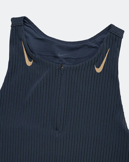 Womens Dri-FIT ADV Cropped Running Tank Top - Thunder Blue/Linen