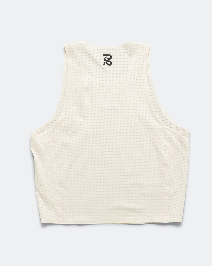 Womens GeoMesh Race Singlet - Cream