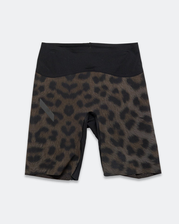 Womens Marathon Speed Shorts - Leopard Print