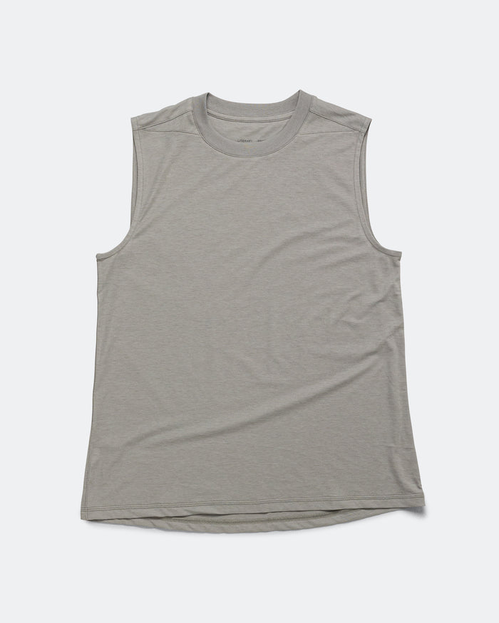 Womens Naomi Run Sleeveless Tee - Steel