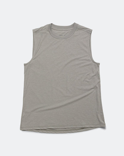 Womens Naomi Run Sleeveless Tee - Steel