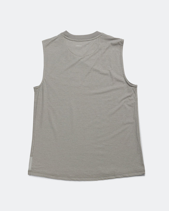 Womens Naomi Run Sleeveless Tee - Steel