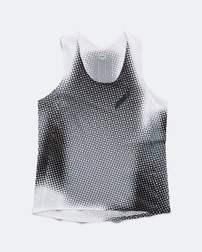 Womens Race Vest - Black/White Dot