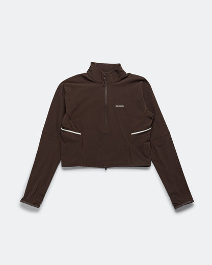 Womens Sense Aero Hybrid Pullover - Coffee Bean