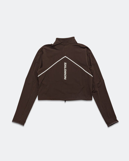 Womens Sense Aero Hybrid Pullover - Coffee Bean