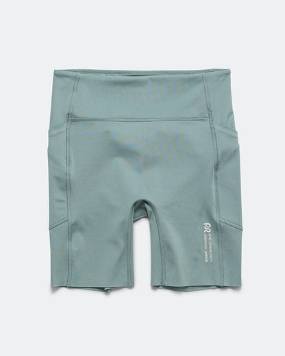 Womens Stamina-V High Waist 7in Compression Short - Tranquil Blue