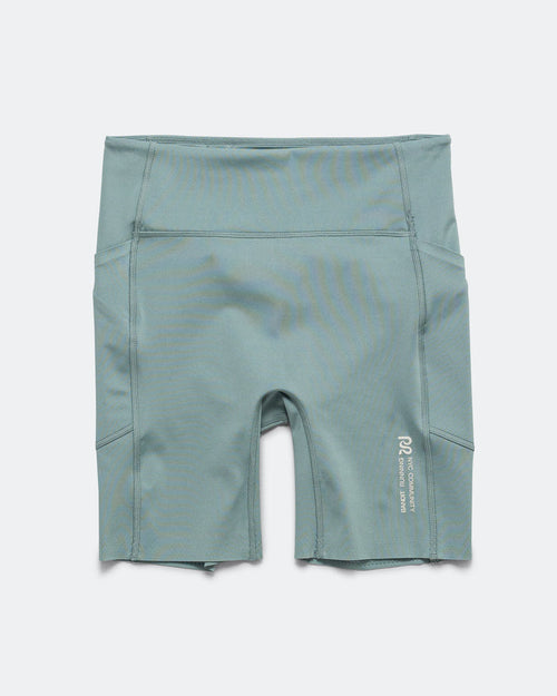 Womens Stamina-V High Waist 7in Compression Short - Tranquil Blue