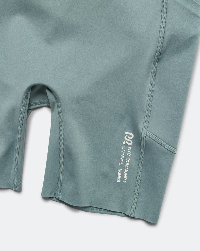 Womens Stamina-V High Waist 7in Compression Short - Tranquil Blue