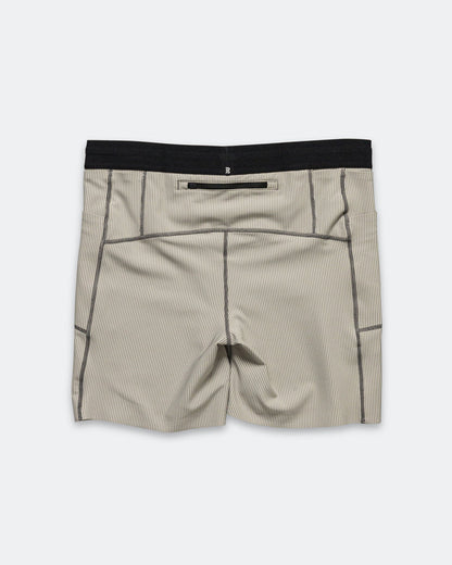 Womens Striped Cadence 5in Compression Shorts - Plaster/Slate
