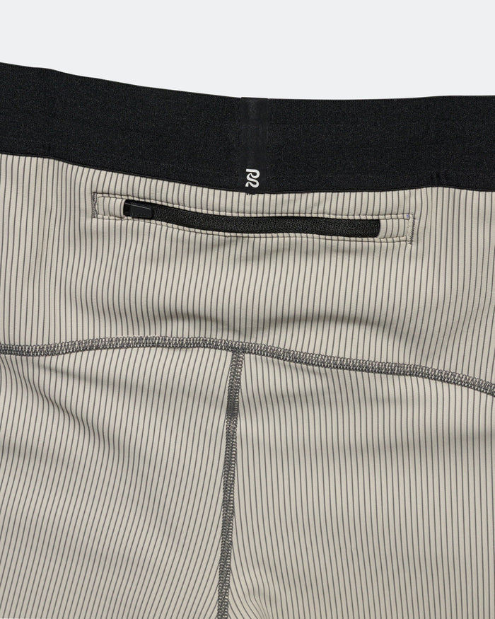 Womens Striped Cadence 5in Compression Shorts - Plaster/Slate