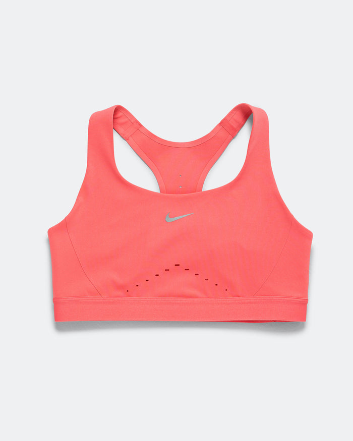 Womens Swift High-Support Lightly Lined Sports Bra - Sea Coral/Silver