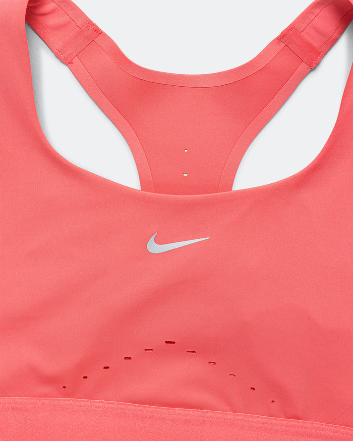 Womens Swift High-Support Lightly Lined Sports Bra - Sea Coral/Silver
