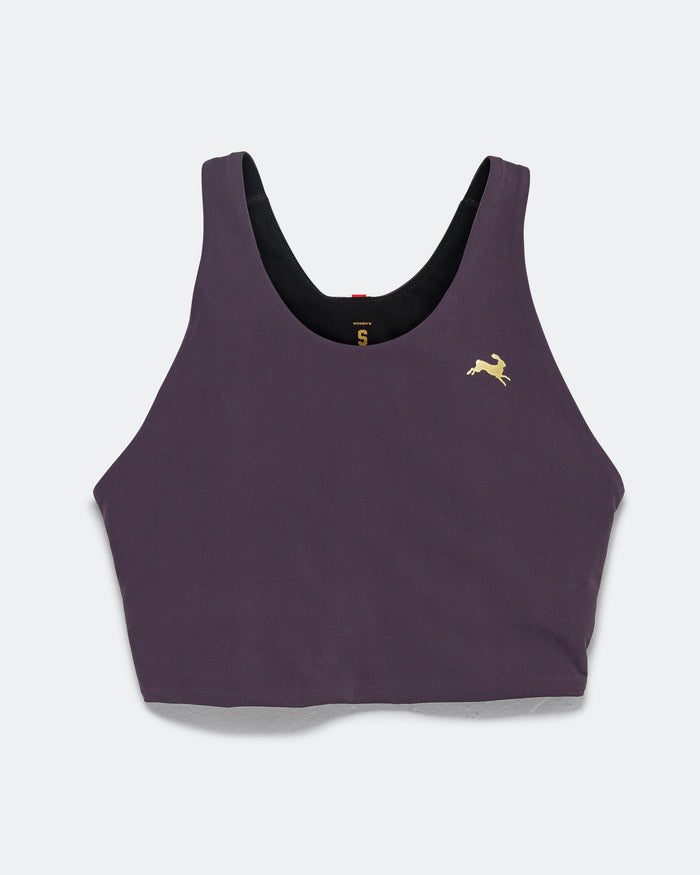 Womens Turnover Crop Top - Nightshade