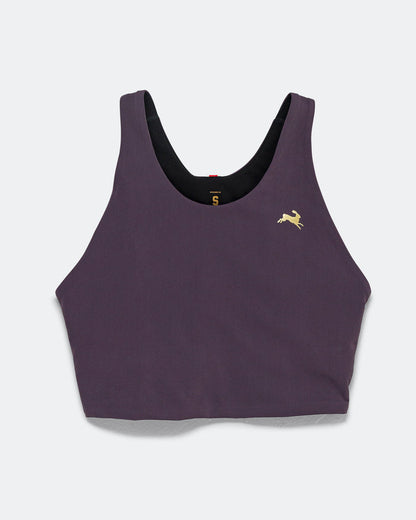 Womens Turnover Crop Top - Nightshade