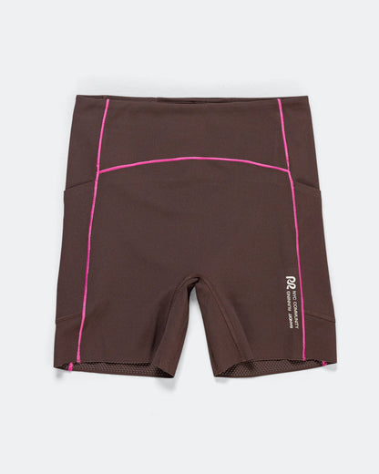 Womens Vanisher 5in Pop Stitch High Waist Compression Short - Espresso