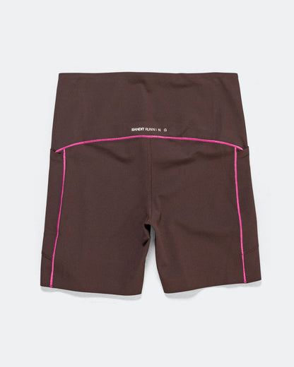 Womens Vanisher 5in Pop Stitch High Waist Compression Short - Espresso