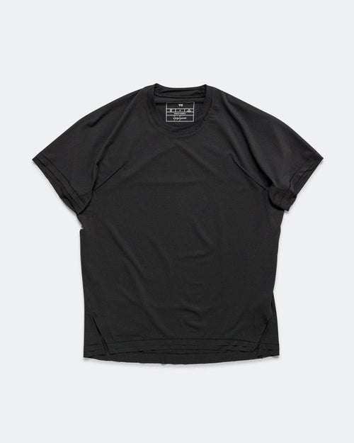Womens Y-3 Running Short Sleeve Tee - Black