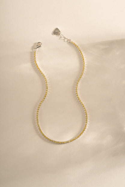 Yellow Tennis Anklet