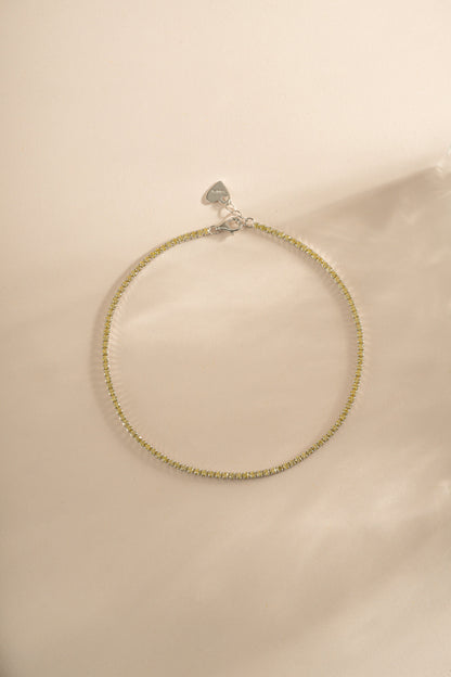 Yellow Tennis Anklet